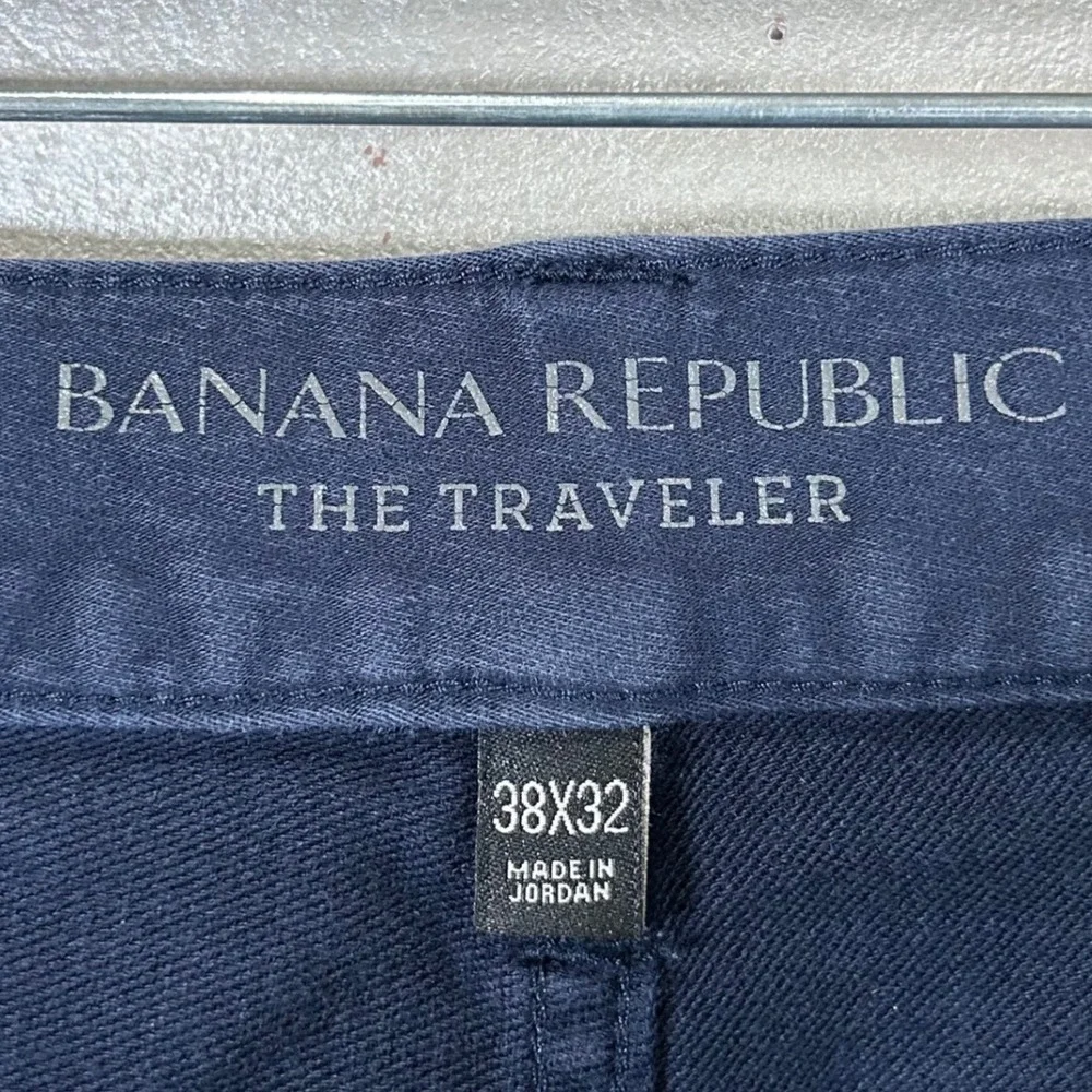 Banana Republic The Traveler Slim Fit Navy Blue Pants Mens 38x32 RN 54023